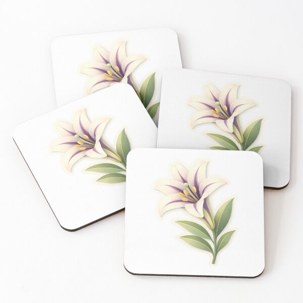Item preview, Lily Sticker | White Botanical Flower Sticker | Lily Gift for Flower Lover designed and sold by Symbol Universe.