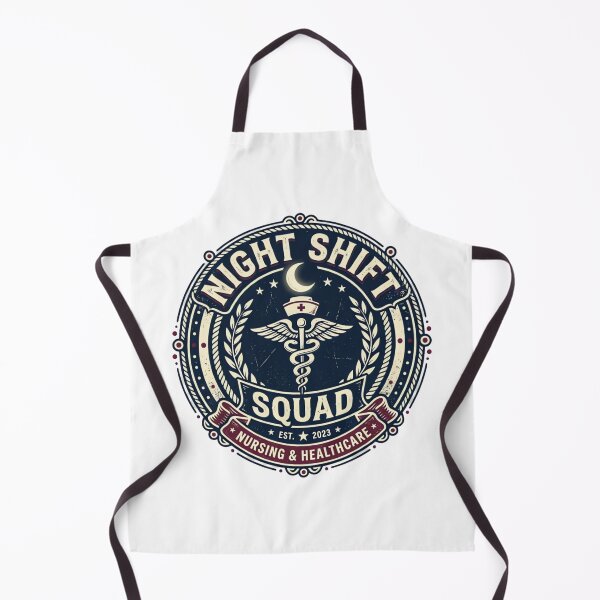 Item preview, Night Shift Squad Retro Nurse Badge Medical T-Shirt Design designed and sold by urbinet.