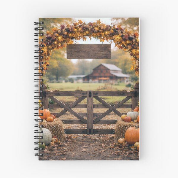 Item preview, Farm Gate with Autumn Pumpkins and Mums designed and sold by Maria Dryfhout.