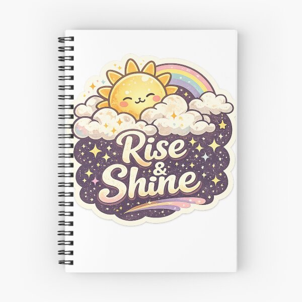Item preview, Rise and shine - Smiley sun, rainbow and stars sticker designed and sold by FluffiPopo.