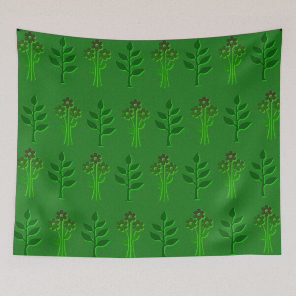 Item preview, Lively Green Floral Pattern with Vibrant Contrast designed and sold by IntelliMindDesigns.