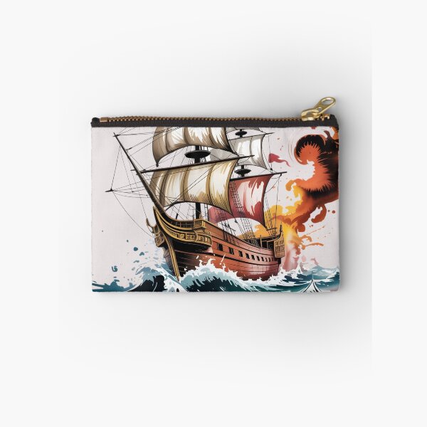 Item preview, Pirate Ship Storm Ocean Battle Fire designed and sold by universe-hold ⭐⭐⭐⭐⭐.