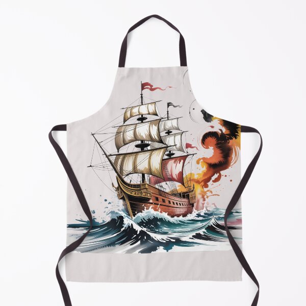 Item preview, Pirate Ship Storm Ocean Battle Fire designed and sold by universe-hold ⭐⭐⭐⭐⭐.