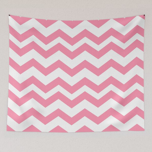 Item preview, BAKER MILLER PINK AND WHITE  CHEVRON ZIG ZAG PATTERN - BY OZCUSHIONSTOO designed and sold by ozcushionstoo.
