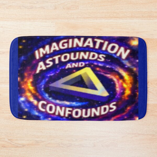 Item preview, imagination astounds fluorescence colorful typographic geometric abstract designed and sold by SmashingDeals.