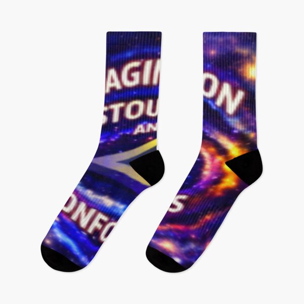 Item preview, imagination astounds fluorescence colorful typographic geometric abstract designed and sold by SmashingDeals.