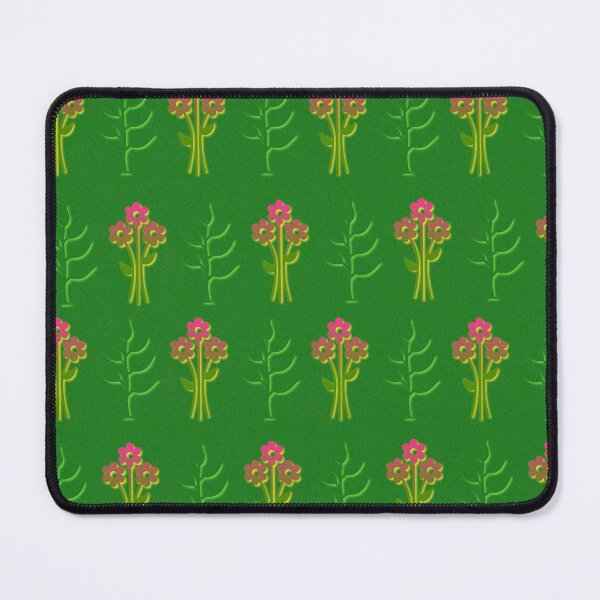 Item preview, Cheerful Pink Blossoms on Vibrant Green designed and sold by IntelliMindDesigns.