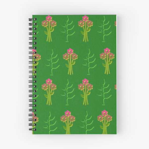 Artikelvorschau, Fröhliche rosa Blüten auf leuchtendem Grün entworfen und verkauft von IntelliMindDesigns.