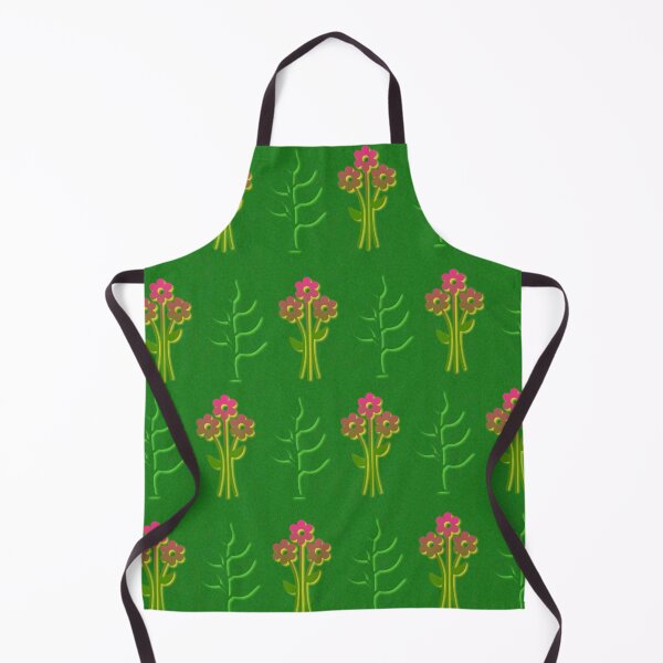 Item preview, Cheerful Pink Blossoms on Vibrant Green designed and sold by IntelliMindDesigns.