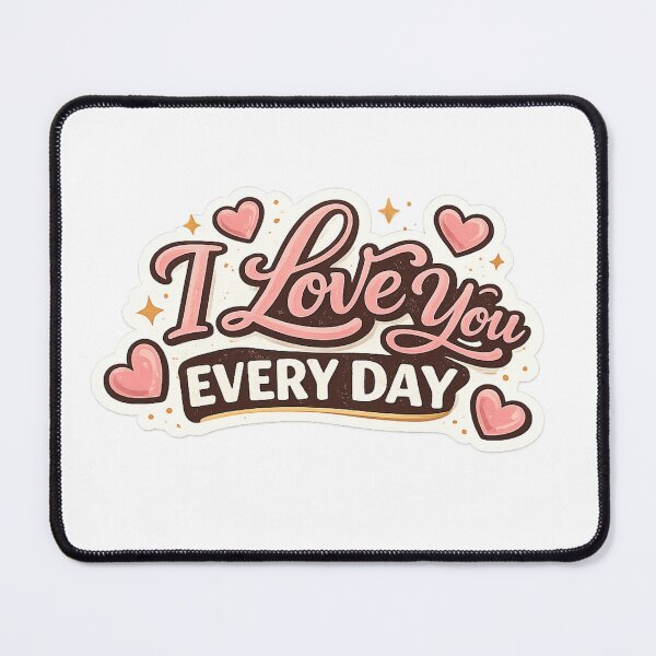 Item preview, I Love You Every Day - Romantic Love Sticker designed and sold by FluffiPopo.