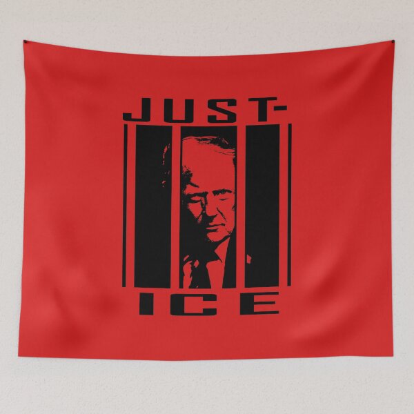 Item preview, abolish ice - just ice-justice for immigrants - funny trump black silhouette  designed and sold by ZechJohnRB.