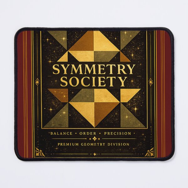 Item preview, Symmetry Society Geometric Design Gold Luxury Aesthetic Math Art Balance Precision Poster designed and sold by sumodesign.