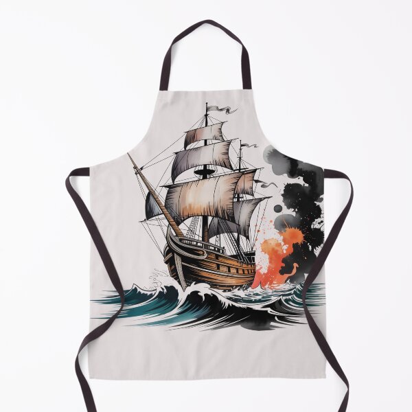 Item preview, Pirate Ship Storm Ocean Battle Fire designed and sold by universe-hold ⭐⭐⭐⭐⭐.