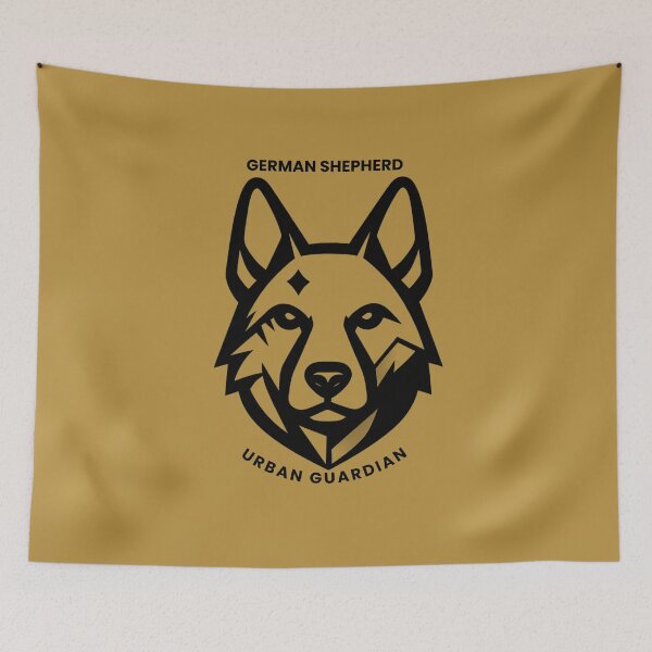 Item preview, German Shepherd Geometric Dog Art Urban Guardian designed and sold by GeoWild Designs.
