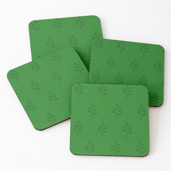 Item preview, Minimalist Leaf Pattern on Fresh Green designed and sold by IntelliMindDesigns.