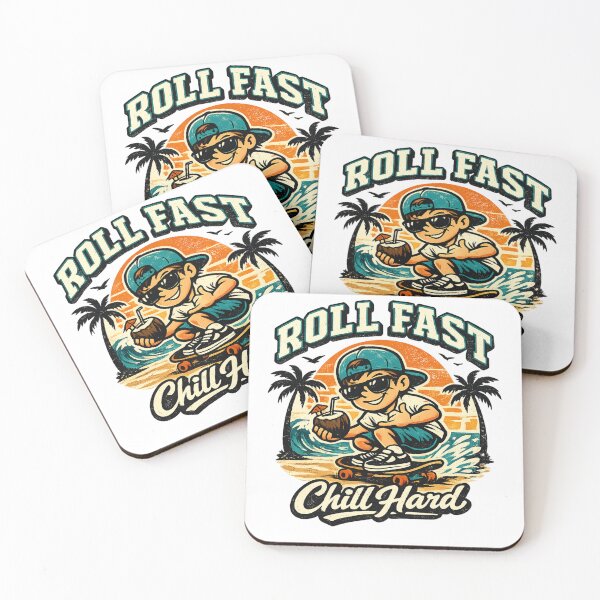 Item preview, Roll Fast Chill Hard Beach Vibes designed and sold by Dresut.