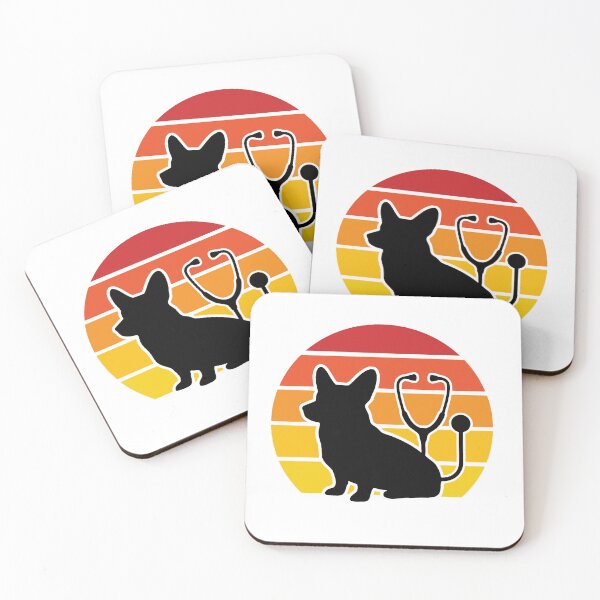 Item preview, Retro Groovy Corgi Nurse | 70s Vintage Healthcare Art designed and sold by Corgi & co Shop.