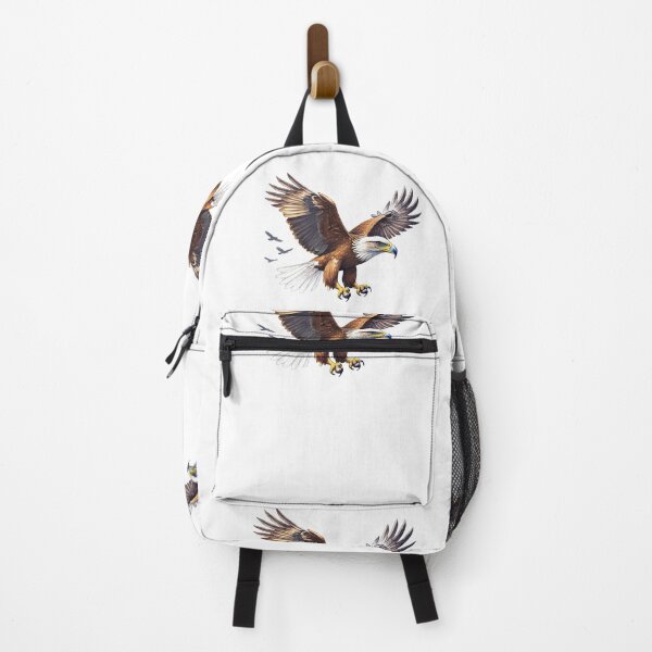 Item preview, Majestic Bald Eagle with Distant Silhouettes designed and sold by Joyfulfabric.
