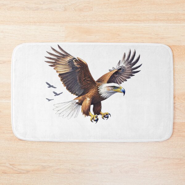 Item preview, Majestic Bald Eagle with Distant Silhouettes designed and sold by Joyfulfabric.