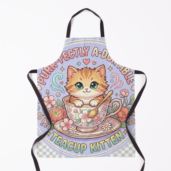 Item preview, Teacup Kitten | Kawaii Fluffy Kitten Paws Peek Floral Teacup Badge designed and sold by Israelfjds.
