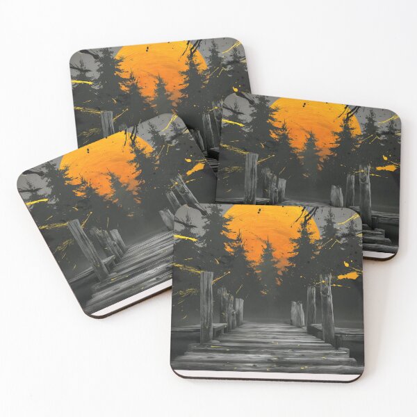 Item preview, Golden Moon Wooden Dock Paint Splatter designed and sold by universe-hold ⭐⭐⭐⭐⭐.