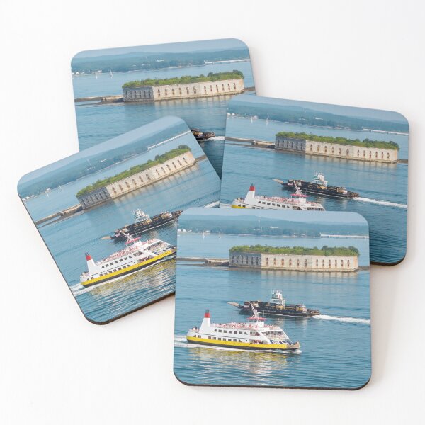 Item preview, Ferry Passing Historic Fort Gorges designed and sold by Gerard Fornarotto.