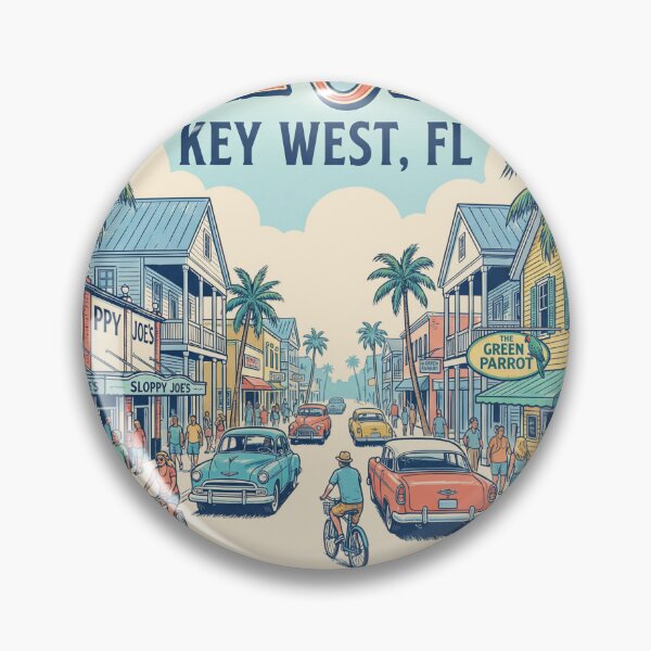 Item preview, Key West Florida – Duval Street Vintage Tropical Vacation Souvenir designed and sold by Milasneeze.