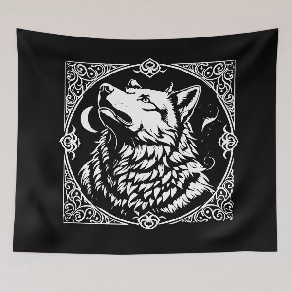 Item preview, wolf head illustration designed and sold by Brexmore3.