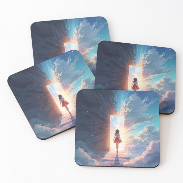 Item preview, Dream Portal Journey  Girl Walking Into Light Sky Fantasy Aesthetic Art designed and sold by Quite mind .