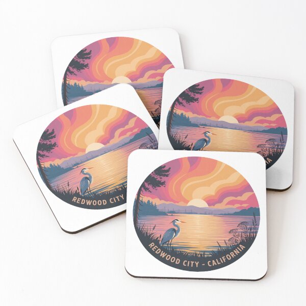 Item preview, Redwood City California: Heron Sunset  designed and sold by CircinusStore.