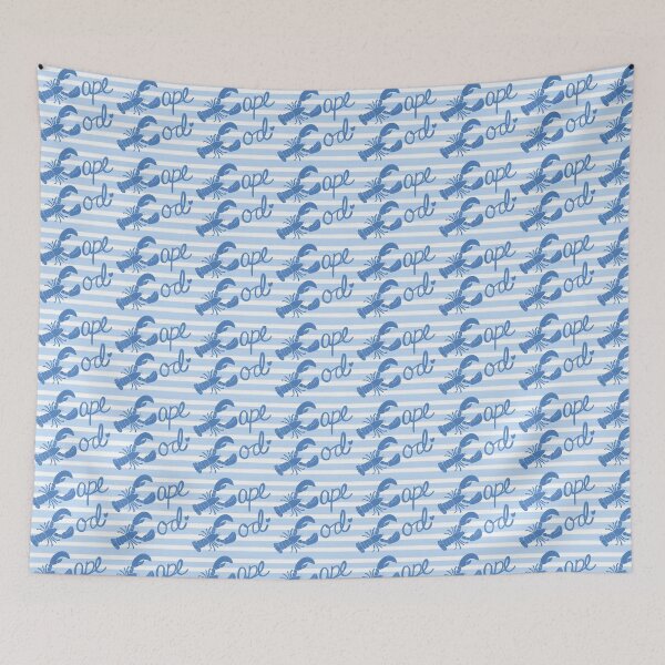 Item preview, Cape Cod lobsters on blue stripe L designed and sold by cityette.