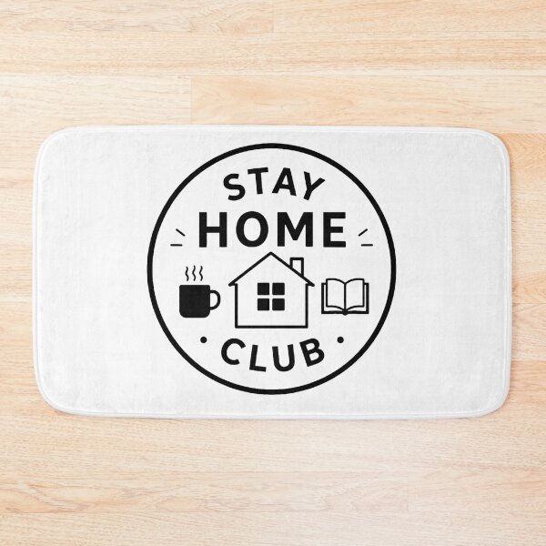 Item preview, Stay Home Club Minimal Badge Sticker – Cozy Introvert Aesthetic Design designed and sold by MinimalMood Studio.