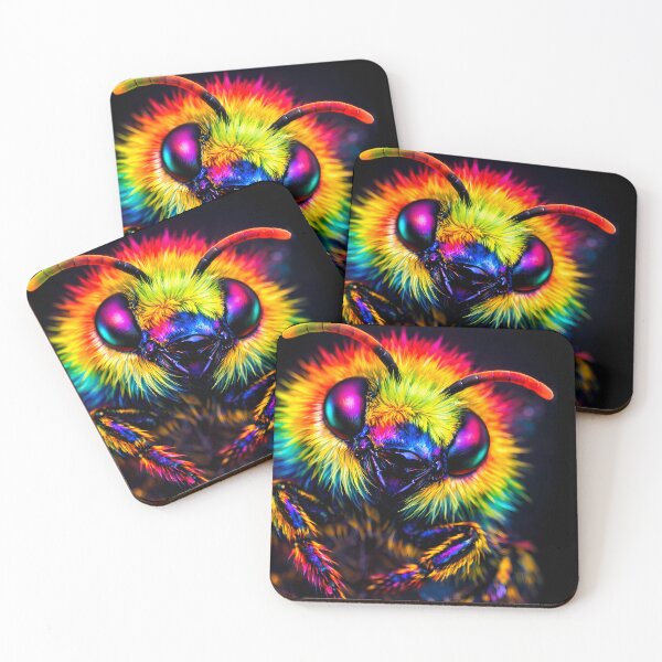 Item preview, Psychedelic Neon Bee Design designed and sold by Crystal Furciniti.