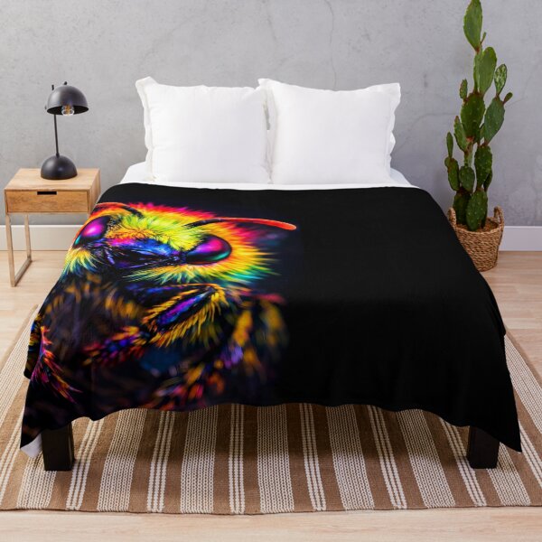 Item preview, Psychedelic Neon Bee Design designed and sold by Crystal Furciniti.