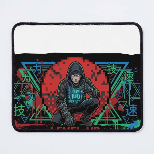 Item preview, ​Cyberpunk Gamer Level Up: Anime Ninja Spirit designed and sold by RickyStick.
