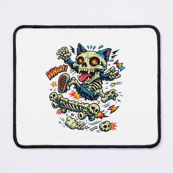Item preview, Cat Skull Skate Trick designed and sold by LuveraxArt.