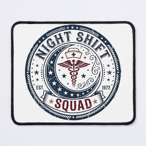 Item preview, Night Shift Squad Vintage Nurse Design Medical Emblem T-Shirt designed and sold by urbinet.