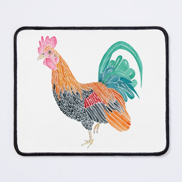 Item preview, Colorful Rooster Watercolor Painting designed and sold by Sonoran Glimmer.