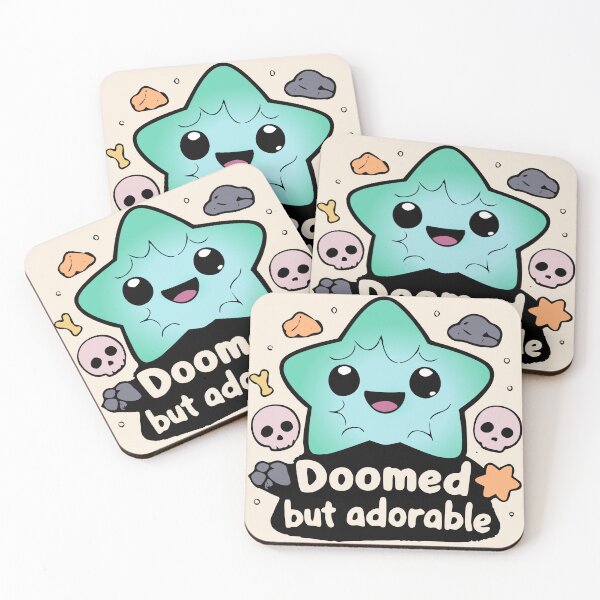 Item preview, Doomed But Adorable Cute Star Meme | Dark Funny Cosmic Sticker designed and sold by VectorJoy.