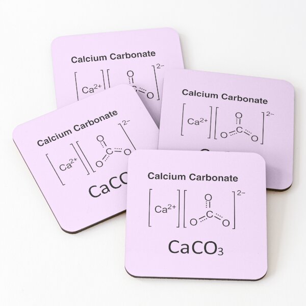 Item preview, Calcium Carbonate CaCO3 - Molecular Structure & Chemical Formula designed and sold by Surabhi Jain.