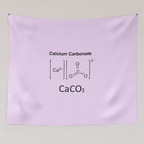 Item preview, Calcium Carbonate CaCO3 - Molecular Structure & Chemical Formula designed and sold by Surabhi Jain.