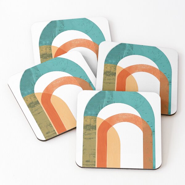 Item preview, Boho Teal-Green, Orange, And Yellow Designs Abstract designed and sold by DEC02.