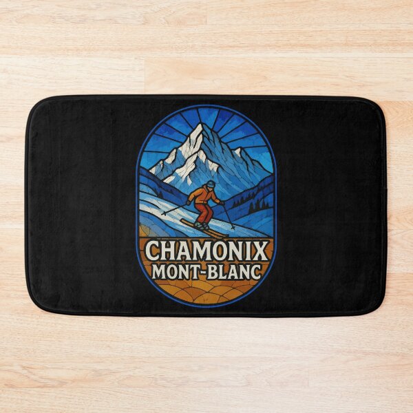 Item preview, Chamonix Mont Blanc France Stained Glass Travel designed and sold by TomFrontierArt.
