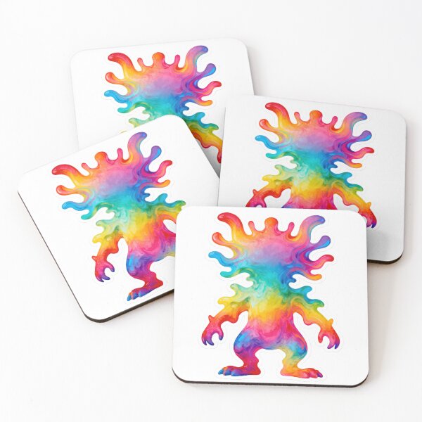 Item preview, Color Splash Monster – Abstract Neon Creature Paint Art Design designed and sold by PLUSHIWORLDtm.