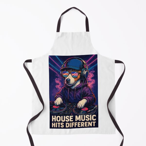 Item preview, House Music Hits Different DJ Jack Russell Style designed and sold by Pineapple-Tree.