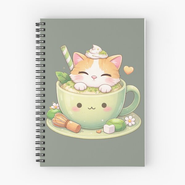 Artikelvorschau, Kawaii Matcha-Katze in der Teetasse entworfen und verkauft von Hoffmann-Shop.