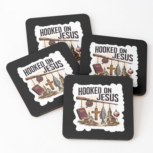 Item preview, Hooked On Jesus Christian Faith Fishing  designed and sold by WoodburyLake.