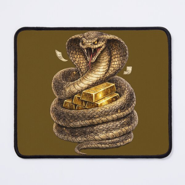 Item preview, Cobra Gold Sticker – Dangerous Wealth Snake Animal Art designed and sold by Felixuss.