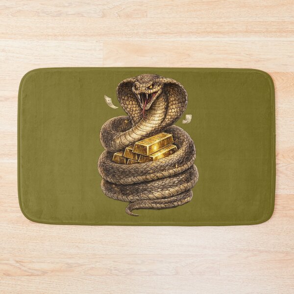 Item preview, Cobra Gold Sticker – Dangerous Wealth Snake Animal Art designed and sold by Felixuss.