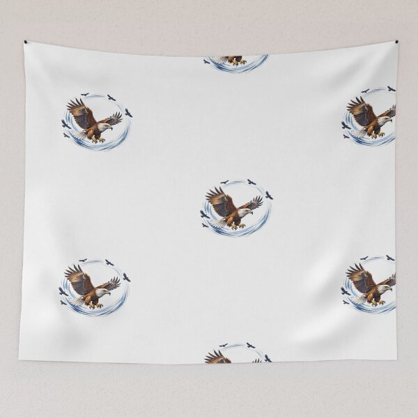 Item preview, Circular Flight of the Majestic Bald Eagle designed and sold by Joyfulfabric.